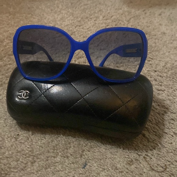 Chanel patent leather CC sunglasses (limited edition) 5230Q Blue main image 9